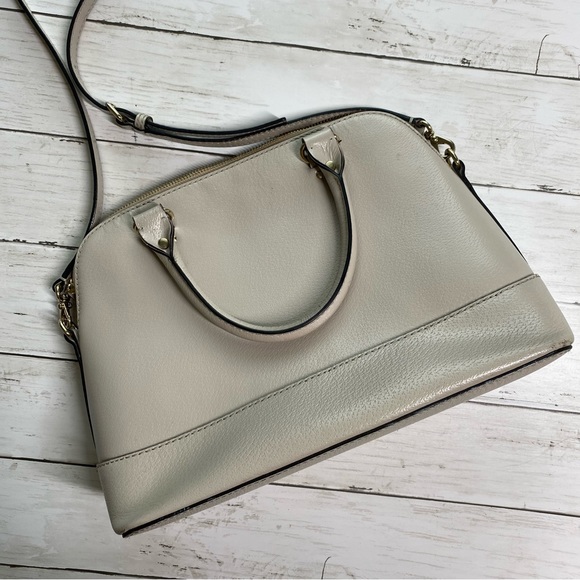 Kate Spade Bowling Satchel in Cream - Picture 2 of 11